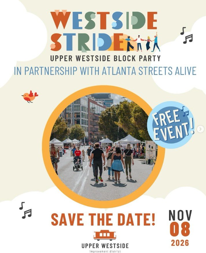 Poster for Westside Stride/ Atlanta Streets Alive Artist & Maker's Market 2026