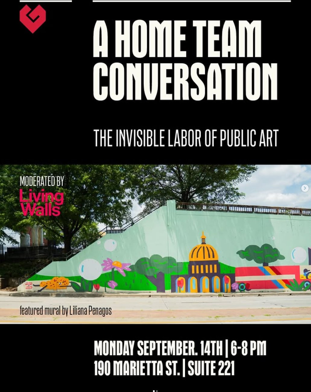 Poster for HOME TEAM Panel Discussion Moderated By Living Walls