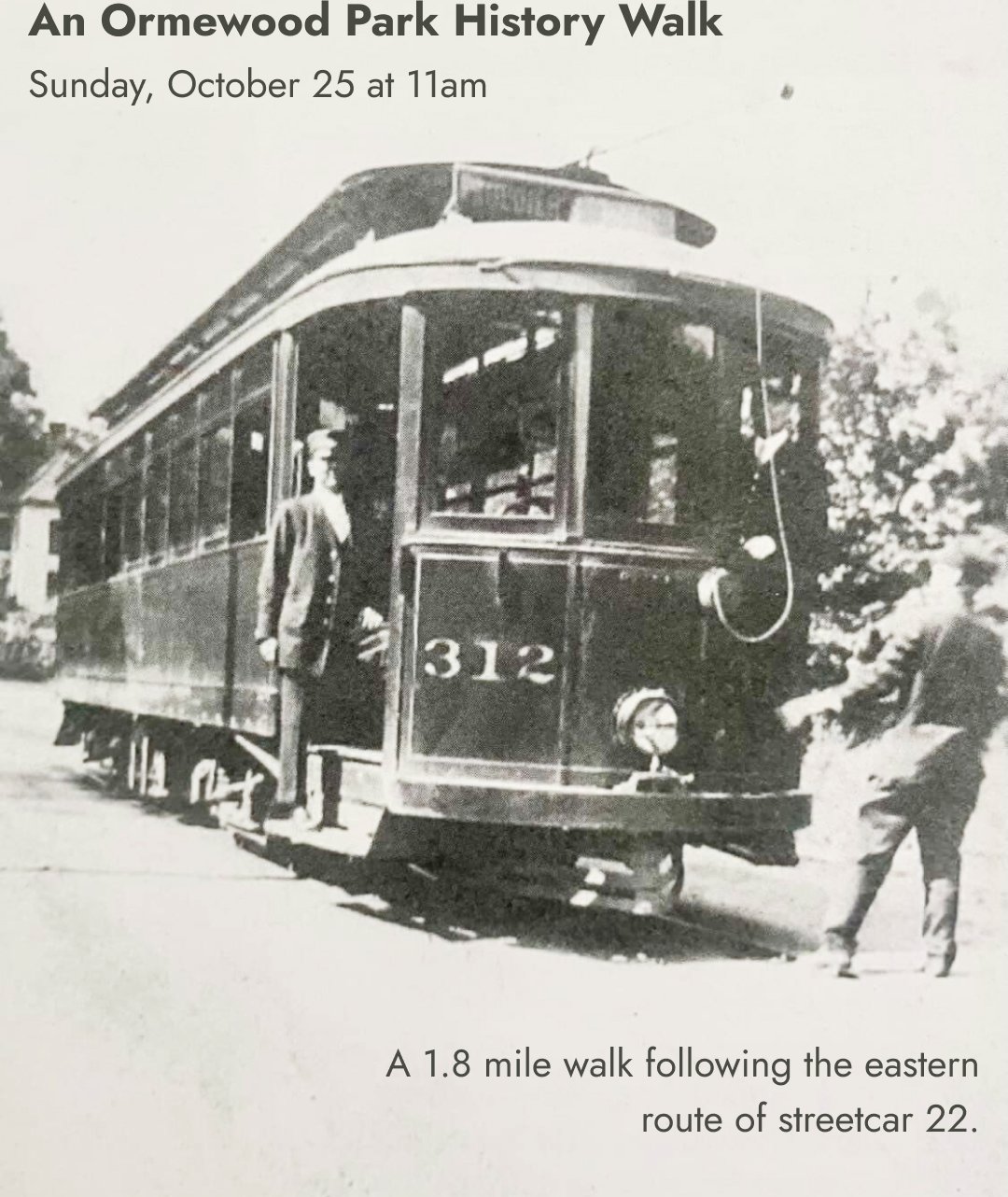 Poster for An Ormewood Park History Walk